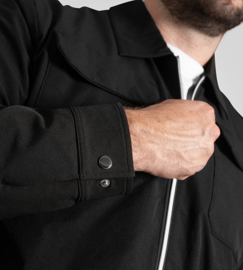 D555 Wimbledon Couture Stretch Jacket with Zipper Black - Chaquetas - Chaquetas Tallas Grandes 2XL-8XL