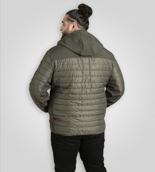 D555 Northfield Chaqueta hybrid softshell con capucha caqui - Chaquetas - Chaquetas Tallas Grandes 2XL-8XL