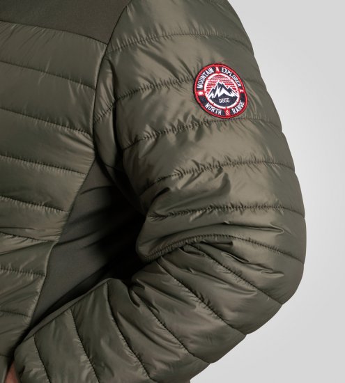 D555 Northfield Chaqueta hybrid softshell con capucha caqui - Chaquetas - Chaquetas Tallas Grandes 2XL-8XL