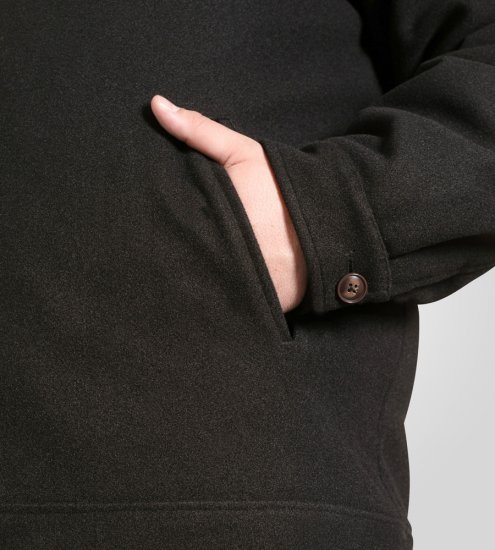 D555 Epsom Harrington Jacket with Zip Through Collared Melton Black - Chaquetas - Chaquetas Tallas Grandes 2XL-8XL
