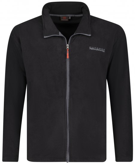 Adamo Tampa Fleece Jacket Black TALL SIZES - ROPA DE HOMBRE MT-6XLT - Tamaños de talle alto