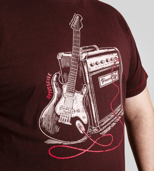 D555 Barnsley Guitar and Amp Crew Neck T-Shirt Burgundy - Camisetas - Camisetas - 2XL-14XL