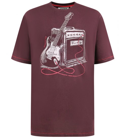 D555 Barnsley Guitar and Amp Crew Neck T-Shirt Burgundy - Camisetas - Camisetas - 2XL-14XL