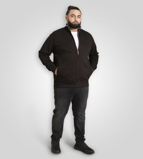 D555 Johnson Fleece Zip Through Sweatshirt with Chest Embroidery - Sudaderas - Sudaderas 2XL-12XL