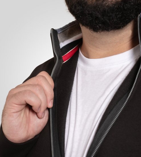 D555 Johnson Fleece Zip Through Sweatshirt with Chest Embroidery - Sudaderas - Sudaderas 2XL-12XL