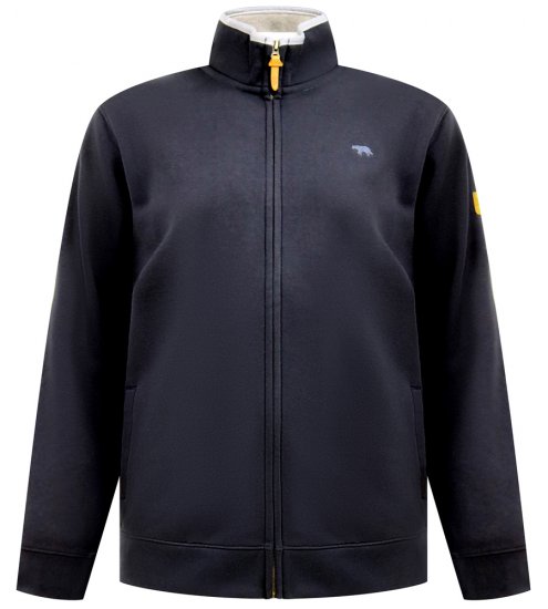 D555 Johnson Zip Through Fleece Sweatshirt with Chest Embroidery Navy - Sudaderas - Sudaderas 2XL-12XL