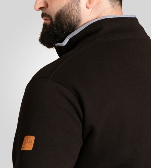 D555 Russel Fleece Sweatshirt with Chest Embroidery Black - Sudaderas - Sudaderas 2XL-12XL