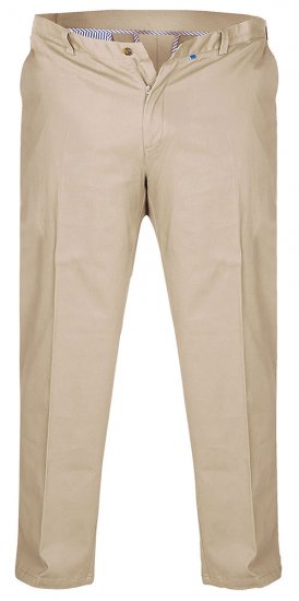 D555 Bruno Stretch Chino pants with Extenda Waist Beige - Vaqueros & Pantalones - Vaqueros y Pantalones - W40-W70
