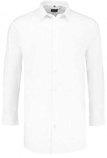 Adamo John Comfort Fit Long Sleeve shirt White - Camisas - Camisas 2XL-10XL