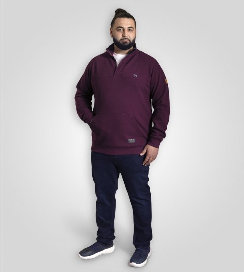 D555 Lancaster Sudadera Acolchada Burdeos - Sudaderas - Sudaderas 2XL-12XL
