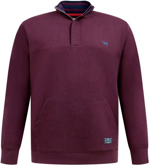 D555 Lancaster Sudadera Acolchada Burdeos - Sudaderas - Sudaderas 2XL-12XL