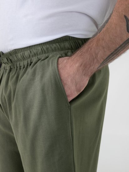 D555 Mitchell 1 Pantalones Cortos Stretch con Cintura Elástica Caqui - Pantalones y cortos de chándal - Pantalones y Pantalones cortos de chándal - 2XL-12XL