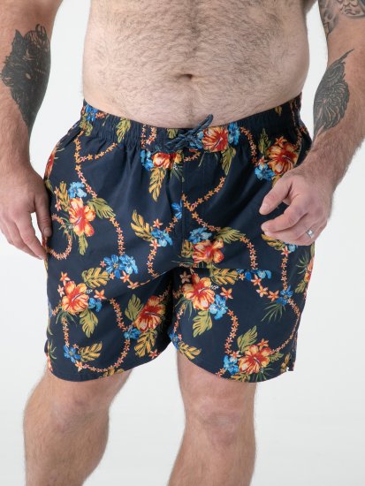 D555 Dawson AO Bañador con Estampado Hawaiano Azul Marino - Ropa interior - Ropa interior 2XL-8XL