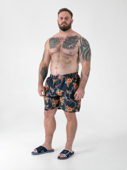 D555 Dawson AO Bañador con Estampado Hawaiano Azul Marino - Ropa interior - Ropa interior 2XL-8XL