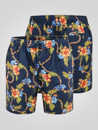 D555 Dawson AO Bañador con Estampado Hawaiano Azul Marino - Ropa interior - Ropa interior 2XL-8XL