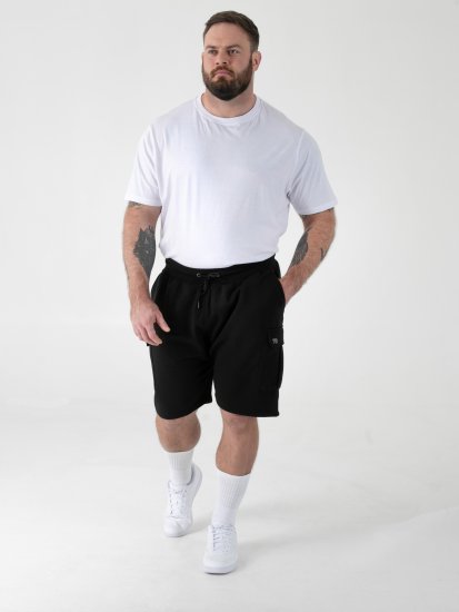 D555 Robinson 1 Pantalones Cortos Cargo de Felpa con Cintura Elástica Negros - Pantalones y cortos de chándal - Pantalones y Pantalones cortos de chándal - 2XL-12XL