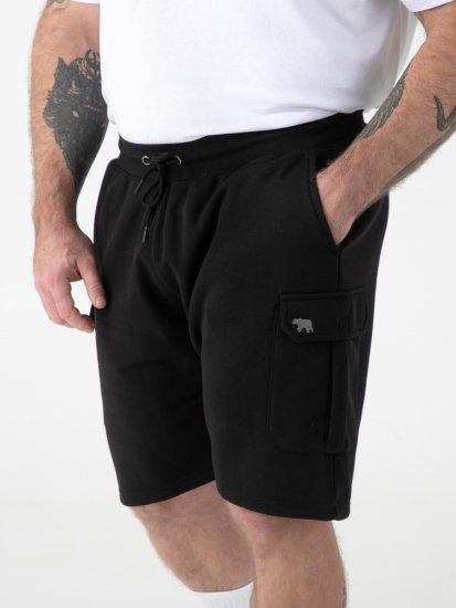 D555 Robinson 1 Pantalones Cortos Cargo de Felpa con Cintura Elástica Negros - Pantalones y cortos de chándal - Pantalones y Pantalones cortos de chándal - 2XL-12XL
