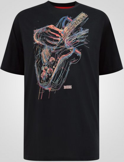 D555 Elliot Camiseta con Estampado de Guitarra Multicolor - Camisetas - Camisetas - 2XL-14XL