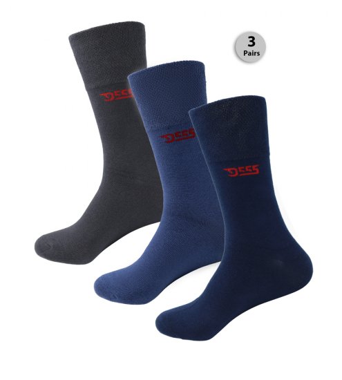D555 Harold 2 Multi Color Pack of 3 Extra Wide Comfort Fit Socks - Ropa interior - Ropa interior 2XL-8XL