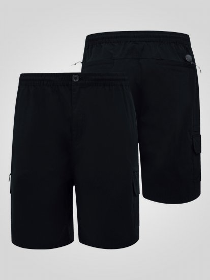 D555 Thomas Pantalones Cortos Stretch con Cintura Elástica Negros - Pantalones cortos - Pantalones cortos W40-W60
