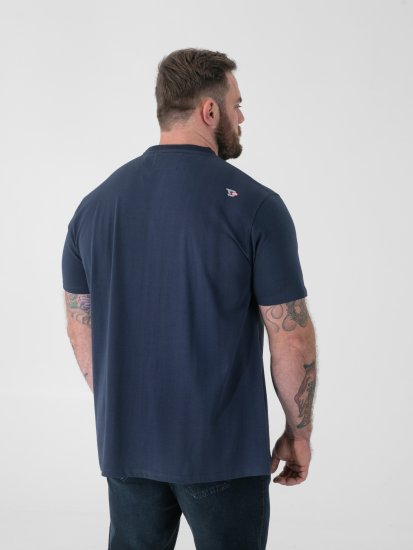 D555 Hockney Camiseta con Estampado de Motocicleta Azul Marino - Camisetas - Camisetas - 2XL-14XL