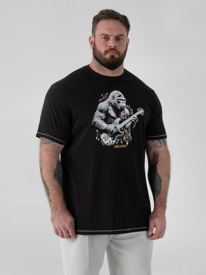 D555 Macfarlan Camiseta con Estampado de Gorila Negra - Todos prendas - Ropa tallas grandes hombre