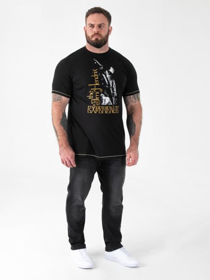 D555 Stokes Official Jimi Hendrix Experience Camiseta con Estampado - Camisetas - Camisetas - 2XL-14XL