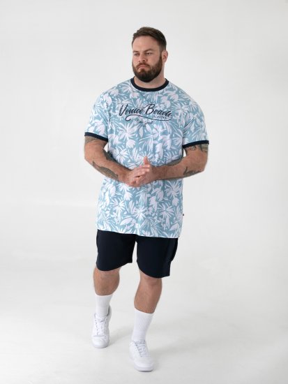 D555 Shoreham AO Camiseta con Estampado Venice Beach Azul - Camisetas - Camisetas - 2XL-14XL
