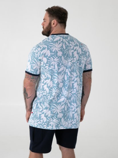 D555 Shoreham AO Camiseta con Estampado Venice Beach Azul - Camisetas - Camisetas - 2XL-14XL