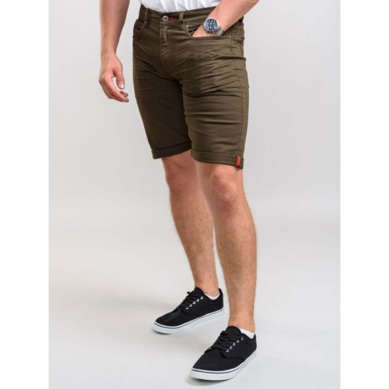 D555 Gilbert Stretch Shorts Khaki - Pantalones cortos - Pantalones cortos W40-W60