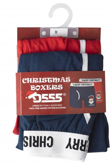 D555 Claus Christmas Boxers 2-pack - Ropa interior - Ropa interior 2XL-8XL