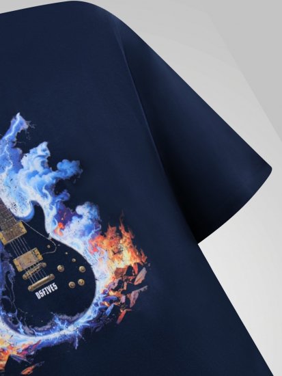 D555 Slater Camiseta estampada Azul marino - Camisetas - Camisetas - 2XL-14XL