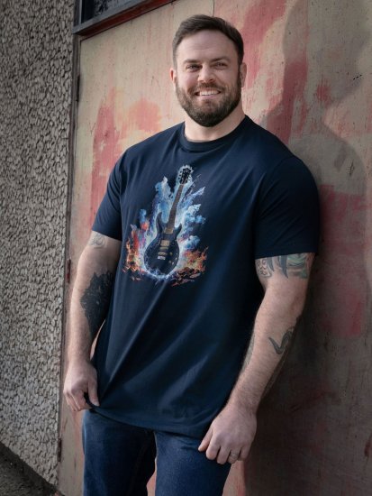 D555 Slater Camiseta estampada Azul marino - Camisetas - Camisetas - 2XL-14XL
