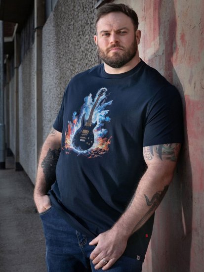 D555 Slater Camiseta estampada Azul marino - Camisetas - Camisetas - 2XL-14XL