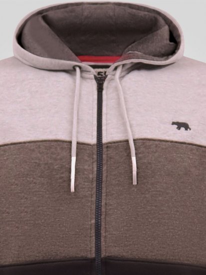 D555 Fitzgerald Zip Through Hoody With Cut & Sew Panels Negro - Sudaderas - Sudaderas 2XL-12XL