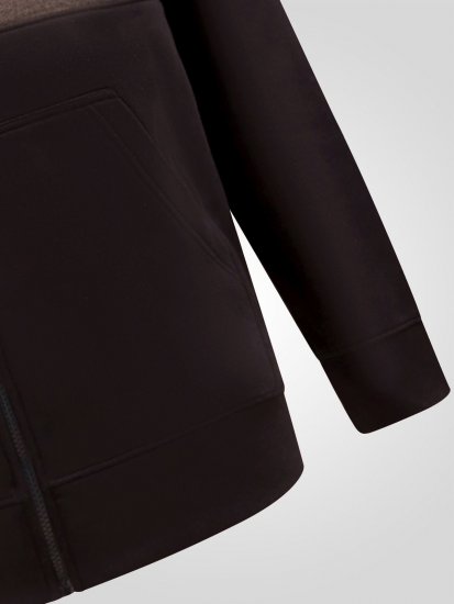 D555 Fitzgerald Zip Through Hoody With Cut & Sew Panels Negro - Sudaderas - Sudaderas 2XL-12XL