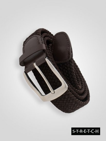 D555 Malcolm Braided Belt Brown - Cinturones - Cinturones W40-W70/2XL-8XL