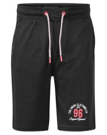 D555 Tompkins 1 Elasticated Waist Shorts Black - Pantalones y cortos de chándal - Pantalones y Pantalones cortos de chándal - 2XL-12XL