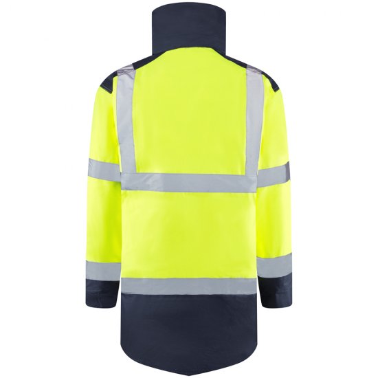 Leo Tawstock Warm Quilted Anorak Hi-Vis Yellow/Navy - Ropa de trabajo - Ropa de trabajo 3XL-6XL