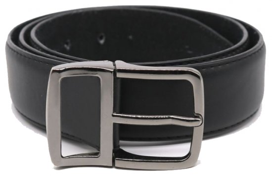 D555 Ashton Leather Belt Black, 3,5cm - Cinturones - Cinturones W40-W70/2XL-8XL