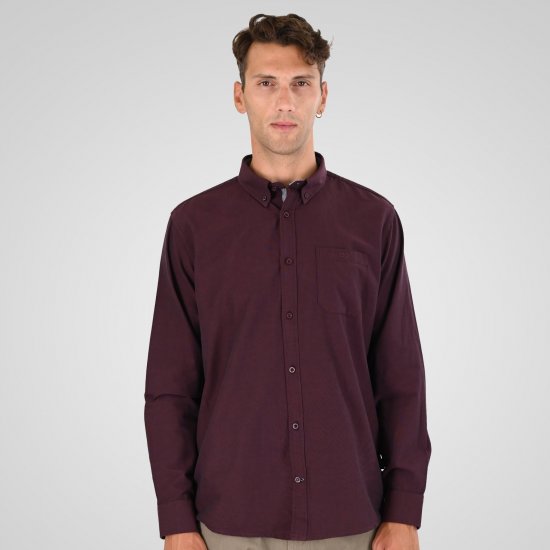 Double Outfitters GS-5225 Camisa Oxford Burdeos - Camisas - Camisas 2XL-10XL