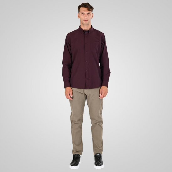 Double Outfitters GS-5225 Camisa Oxford Burdeos - Camisas - Camisas 2XL-10XL