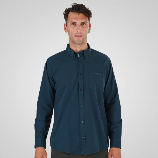 Double Outfitters GS-5225 Camisa Oxford Verde oscuro - Camisas - Camisas 2XL-10XL