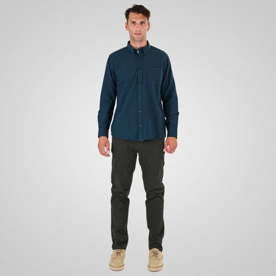 Double Outfitters GS-5225 Camisa Oxford Verde oscuro - Camisas - Camisas 2XL-10XL