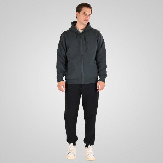 Double Outfitters MTOP-1160 Sudadera con capucha y cremallera Verde oscuro - Sudaderas - Sudaderas 2XL-12XL
