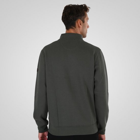 Double Outfitters MTOP-1163 Sudadera con media cremallera Caqui - Sudaderas - Sudaderas 2XL-12XL