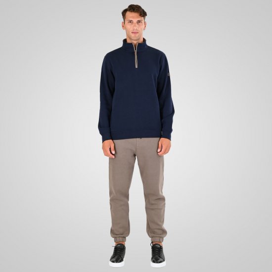 Double Outfitters MTOP-1163 Sudadera con media cremallera Azul marino - Sudaderas - Sudaderas 2XL-12XL