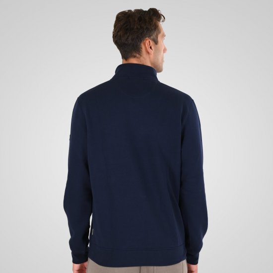 Double Outfitters MTOP-1163 Sudadera con media cremallera Azul marino - Sudaderas - Sudaderas 2XL-12XL