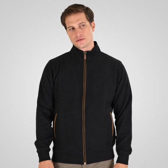 Double Outfitters SEL-1168 Chaqueta de chándal con cremallera Negro - Sudaderas - Sudaderas 2XL-12XL