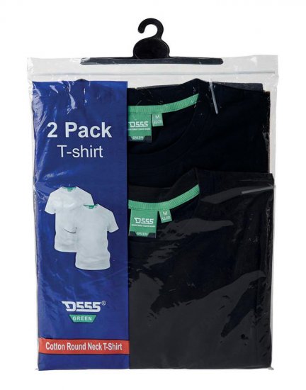 D555 Fenton 2-pack Black/Black T-shirt - Camisetas - Camisetas - 2XL-14XL